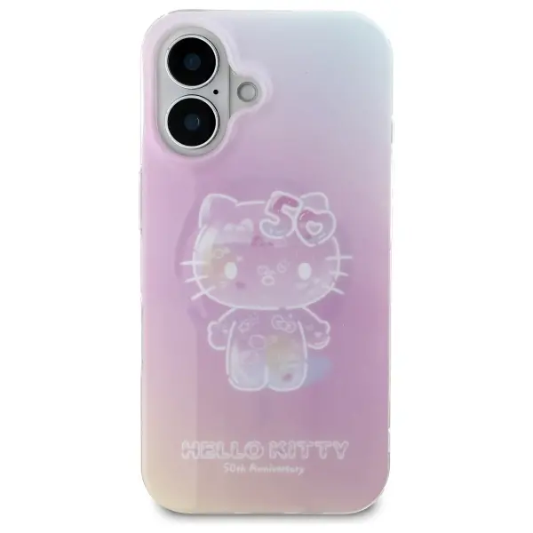 Etui Hello Kitty IML 50TH Anniversary MagSafe do iPhone 16 Różowy
