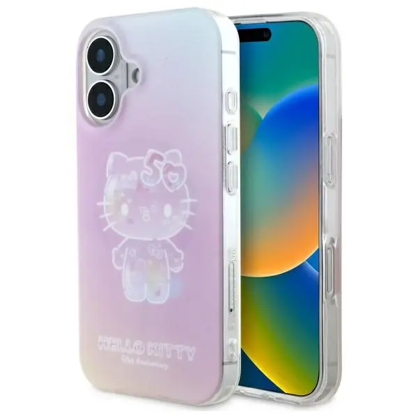 Etui Hello Kitty IML 50TH Anniversary MagSafe do iPhone 16 Różowy
