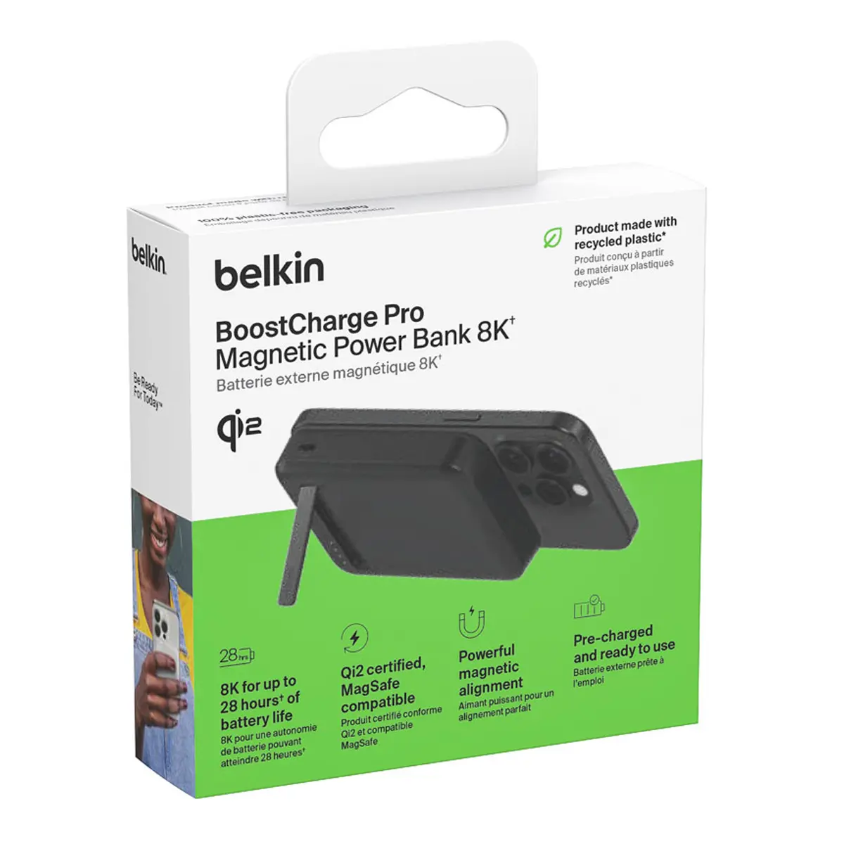 Powerbank Belkin BPD007BTBK BoostCharge Pro Magnetic 8000mAh 15W Qi2 MagSafe Czarny