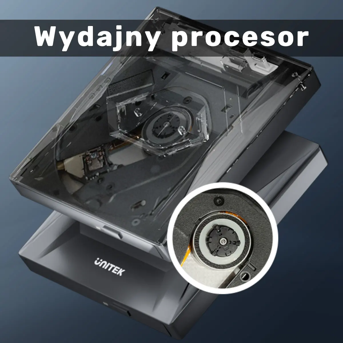 Nagrywarka Unitek T1037A01 Czarny