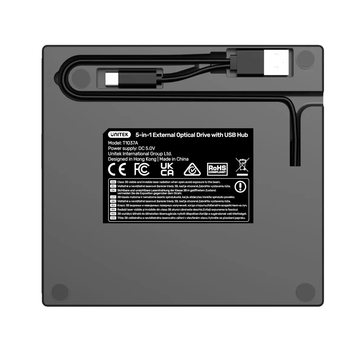 Nagrywarka Unitek T1037A01 Czarny