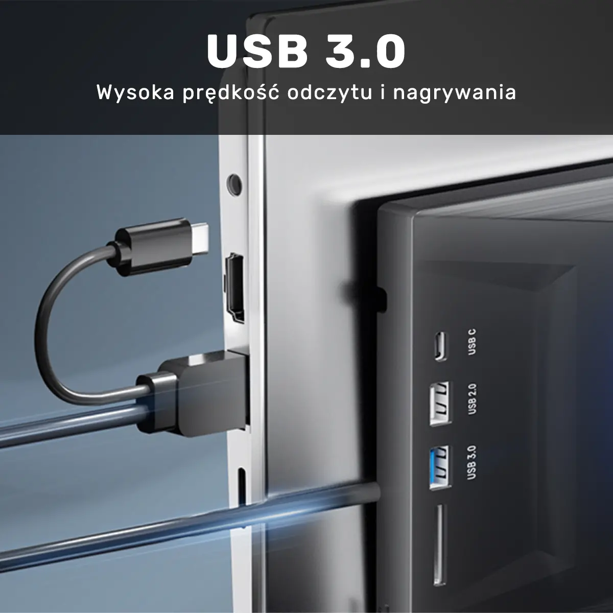 Nagrywarka Unitek T1037A01 Czarny