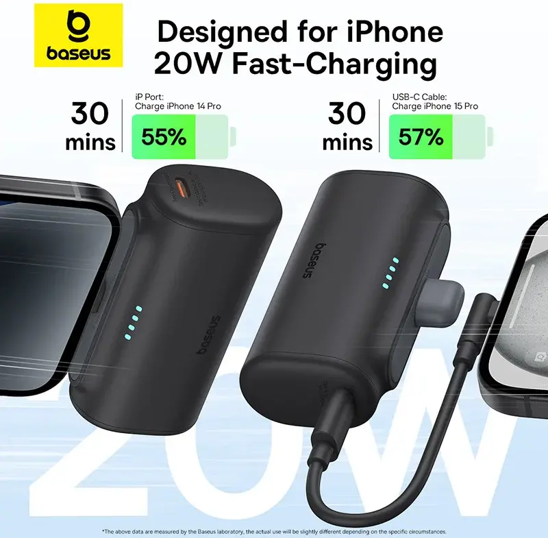 Powerbank Baseus Compact IP 5000mAh 20W Lightning Niebieski