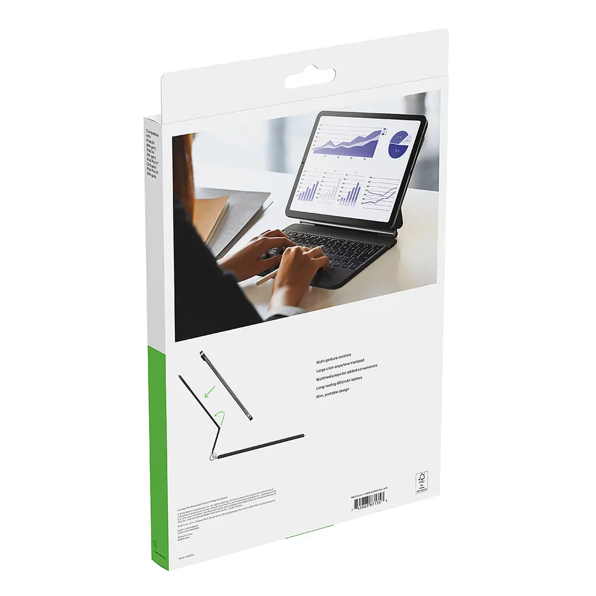 Etui Belkin Bluetooth iPad Air 5/4/Pro 11 gen/3/4 z magnetyczną podstawką
