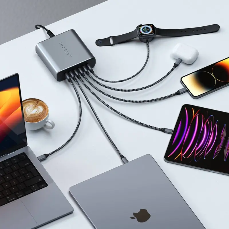 Zasilacz do laptopa Satechi USB-C 6-Port GaN Charger 200W