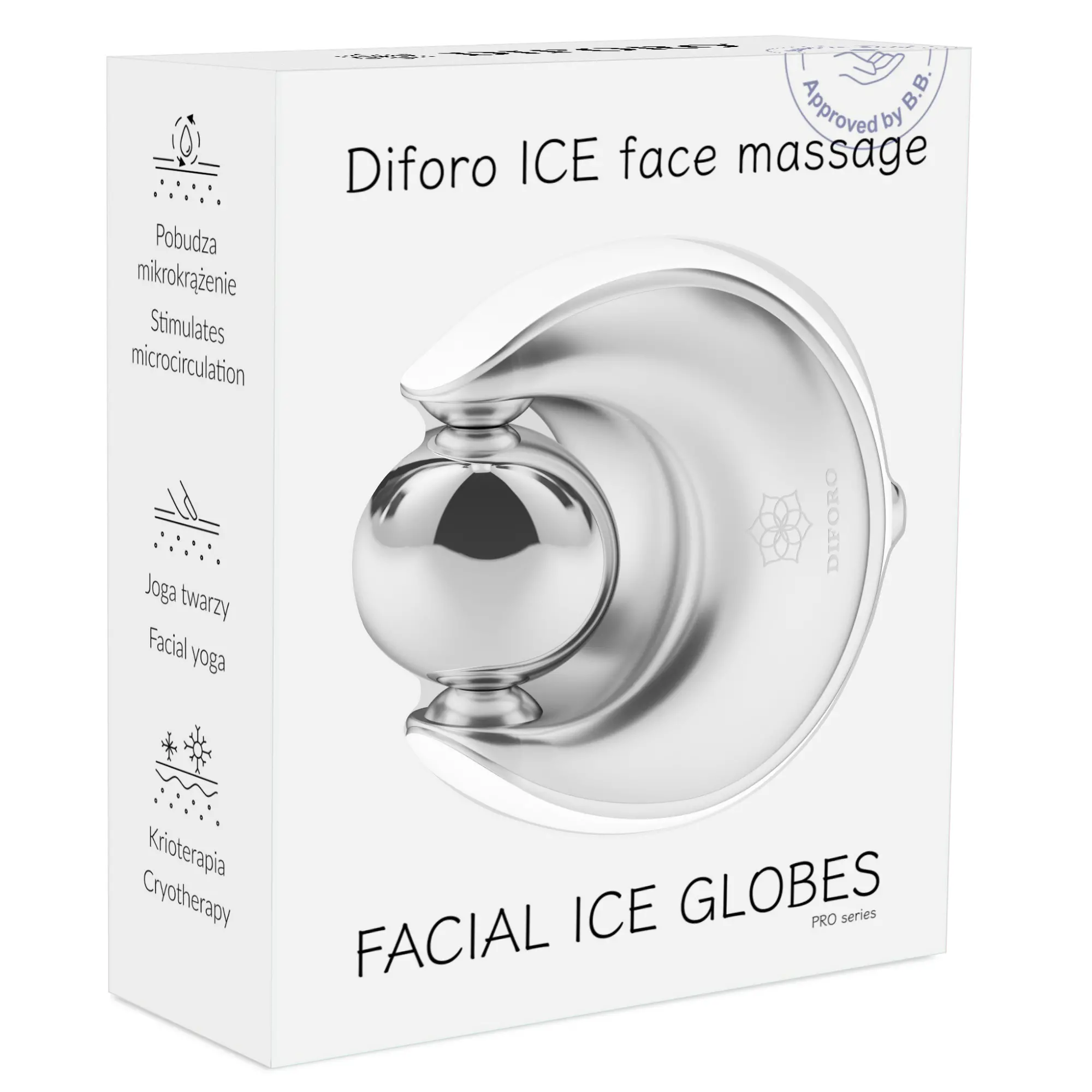 Masażer do twarzy Diforo Ice Glob Biały