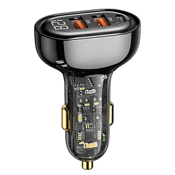 Ładowarka samochodowa USAMS 2xUSB+1xUSB-C 125W Fast Charge Czarny