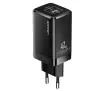 Ładowarka sieciowa USAMS USB-C+USB GaN 47W PD+QC Fast Charging Czarny