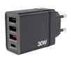 Ładowarka sieciowa Verbatim GaN 30W PD QC 3xUSB-A 1xUSB-C Czarny