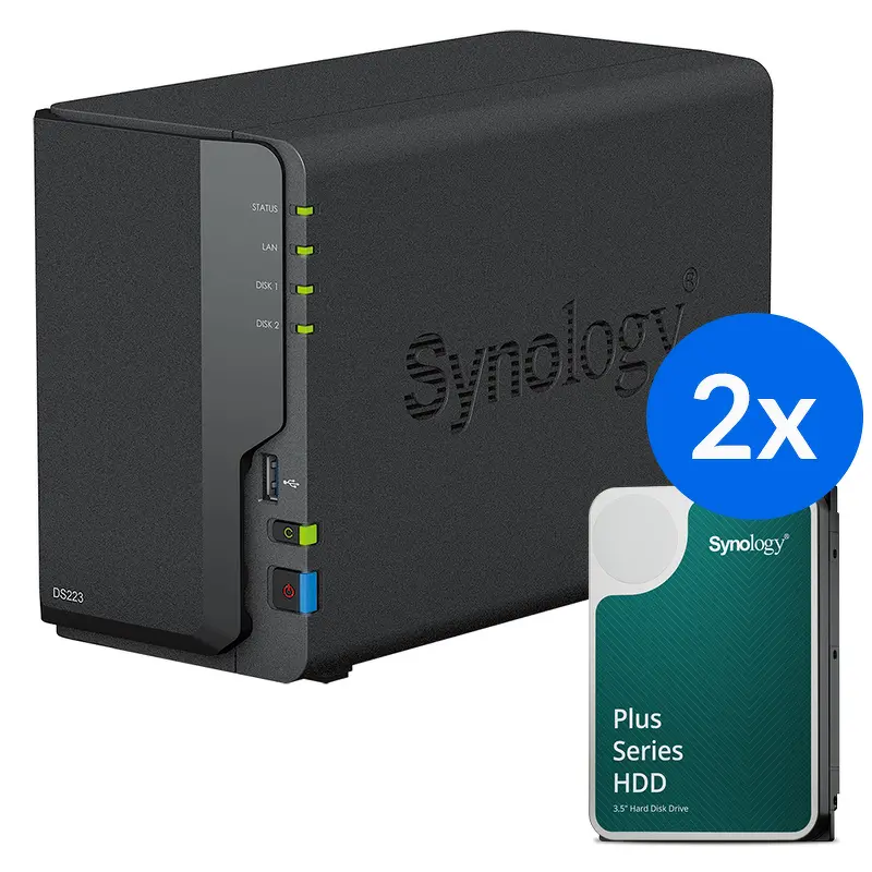 Dysk sieciowy Synology DS223-12T-00-2 Czarny