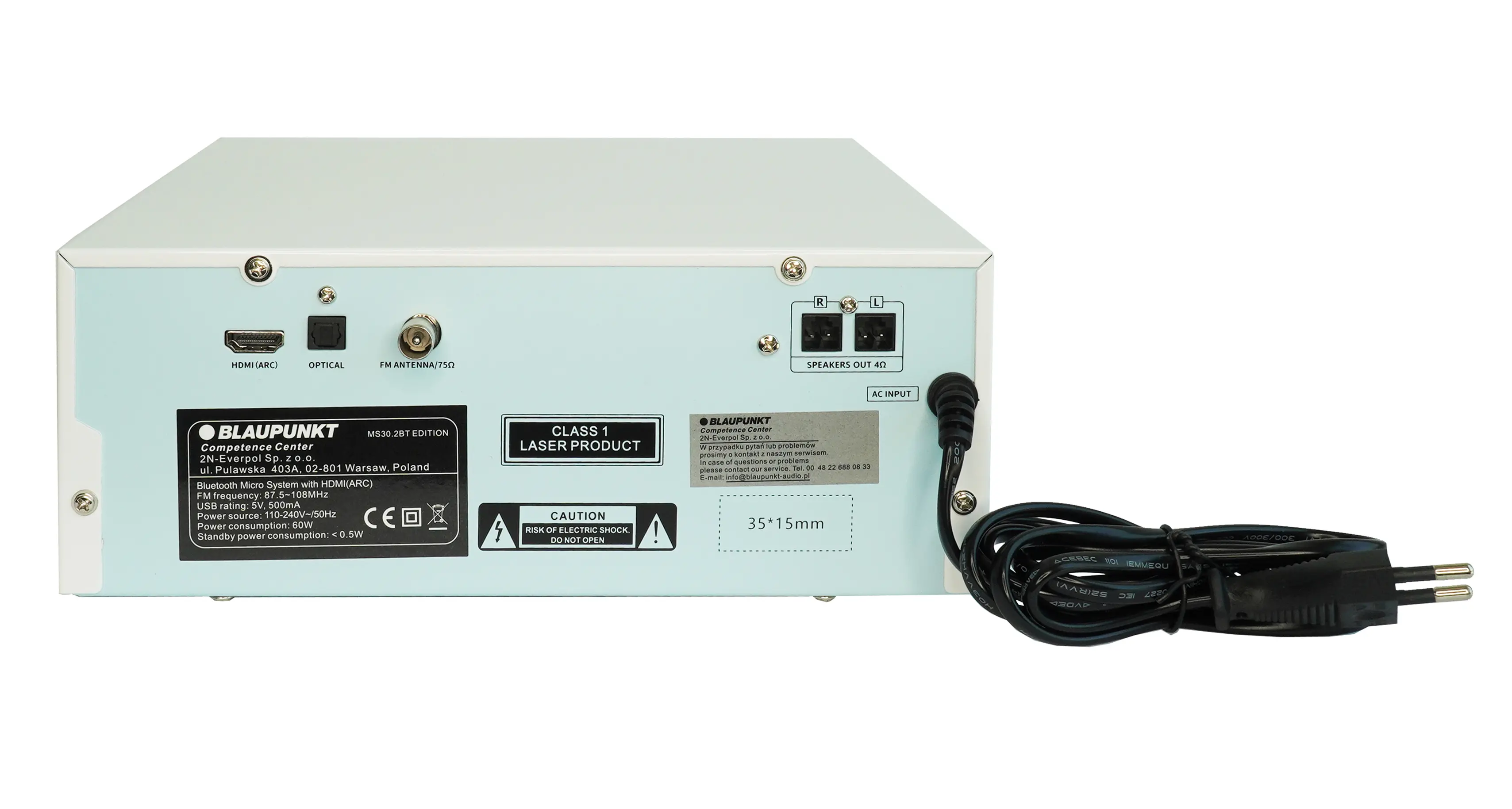 Wieża Blaupunkt MS30.2BT EDITION 50W Bluetooth Radio FM Biały