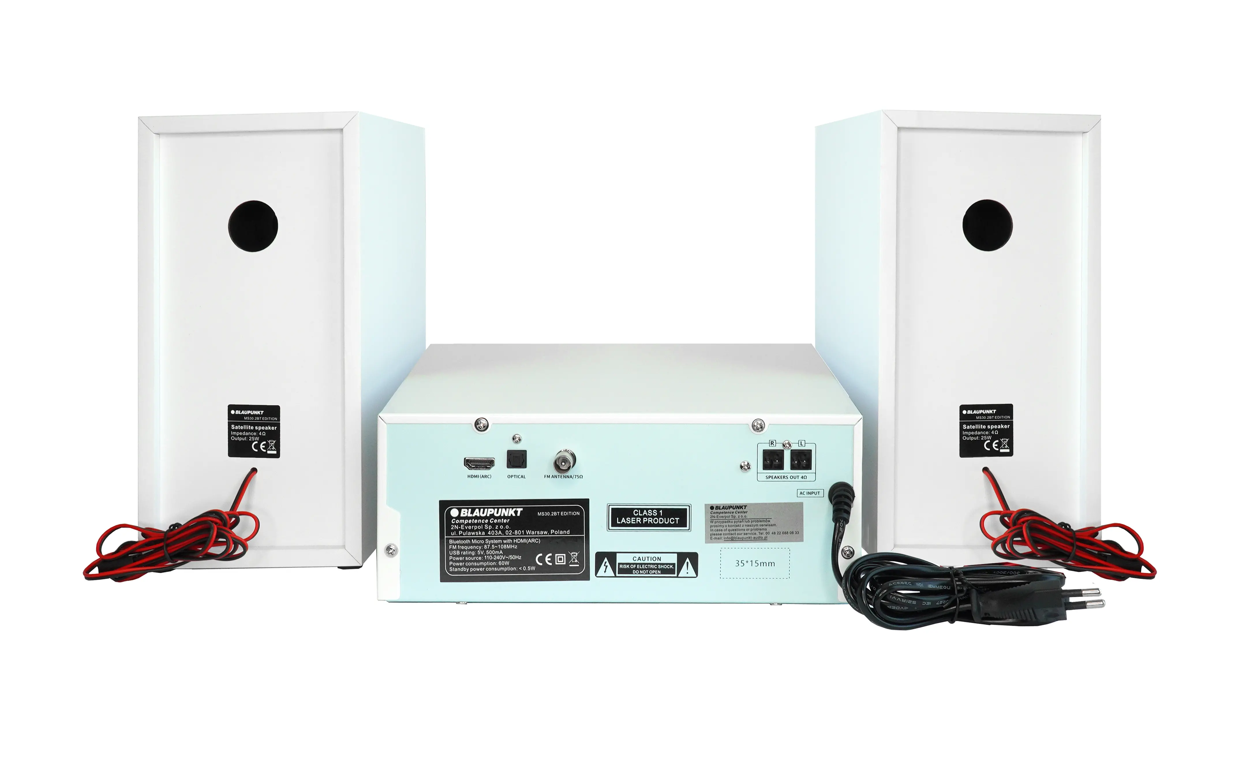Wieża Blaupunkt MS30.2BT EDITION 50W Bluetooth Radio FM Biały
