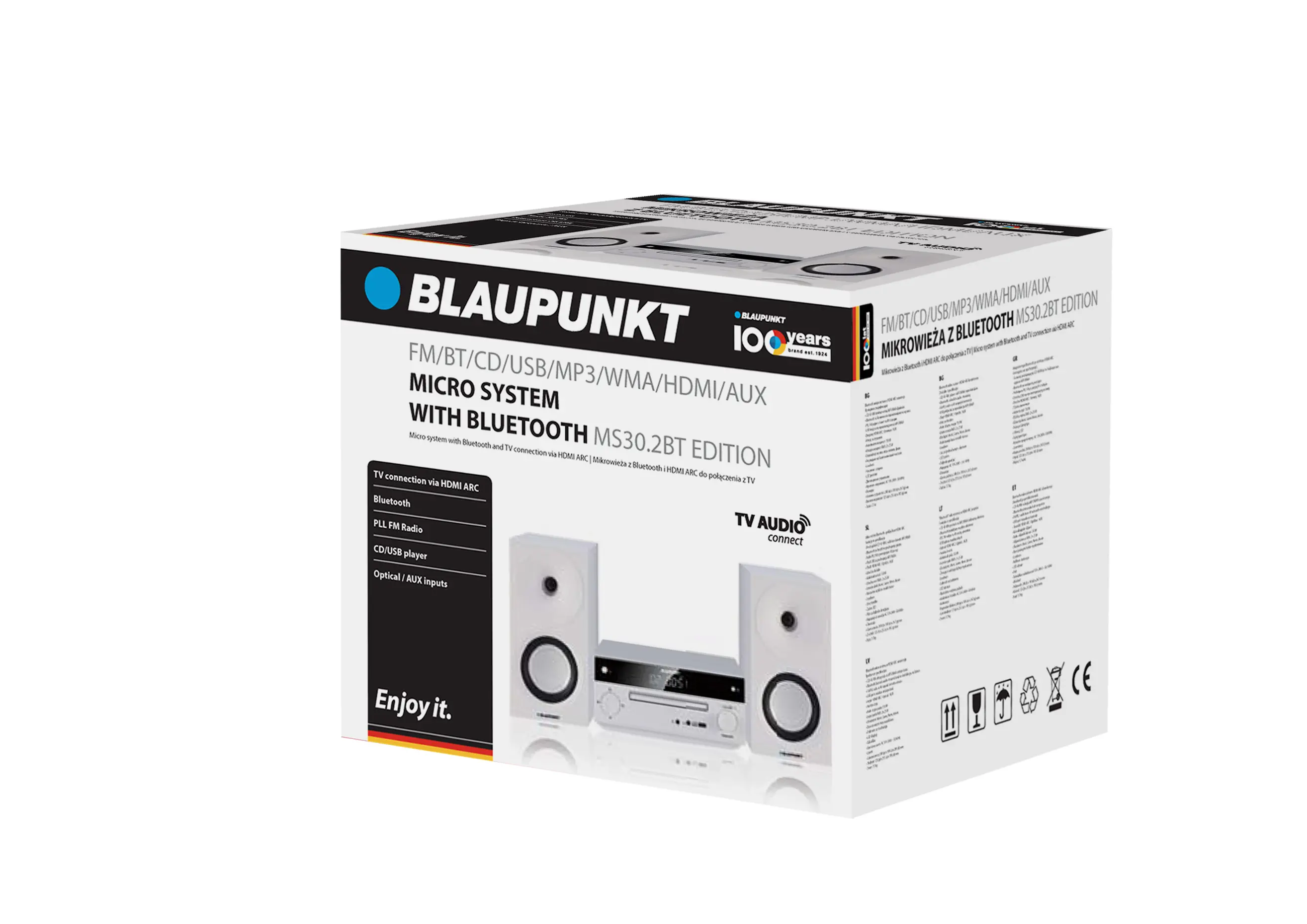 Wieża Blaupunkt MS30.2BT EDITION 50W Bluetooth Radio FM Biały
