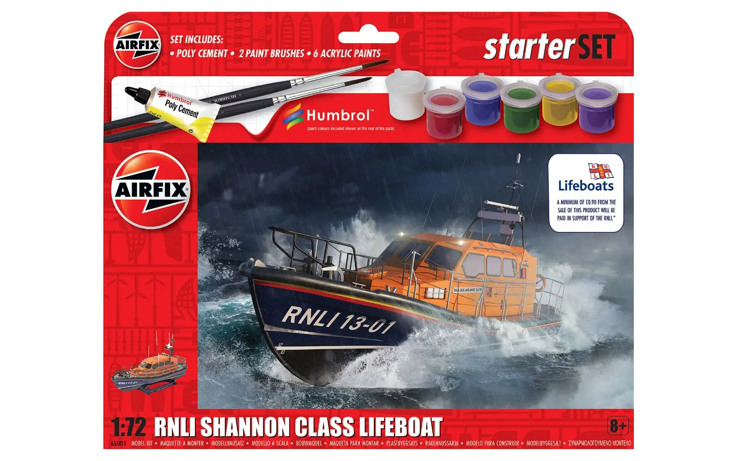 Model do sklejania Airfix A55015 Starter Set - Class Lifeboat