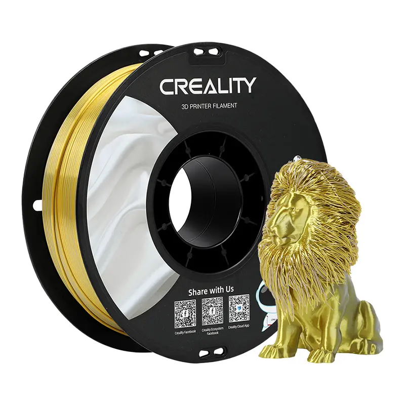 Filament Creality CR-Silk PLA 1,75mm Złoto-srebrny