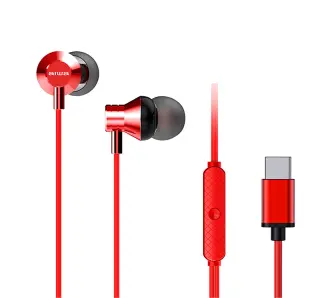Słuchawki przewodowe Aiwa ESTM-50USB-C/RD Dokanałowe Mikrofon Czerwony