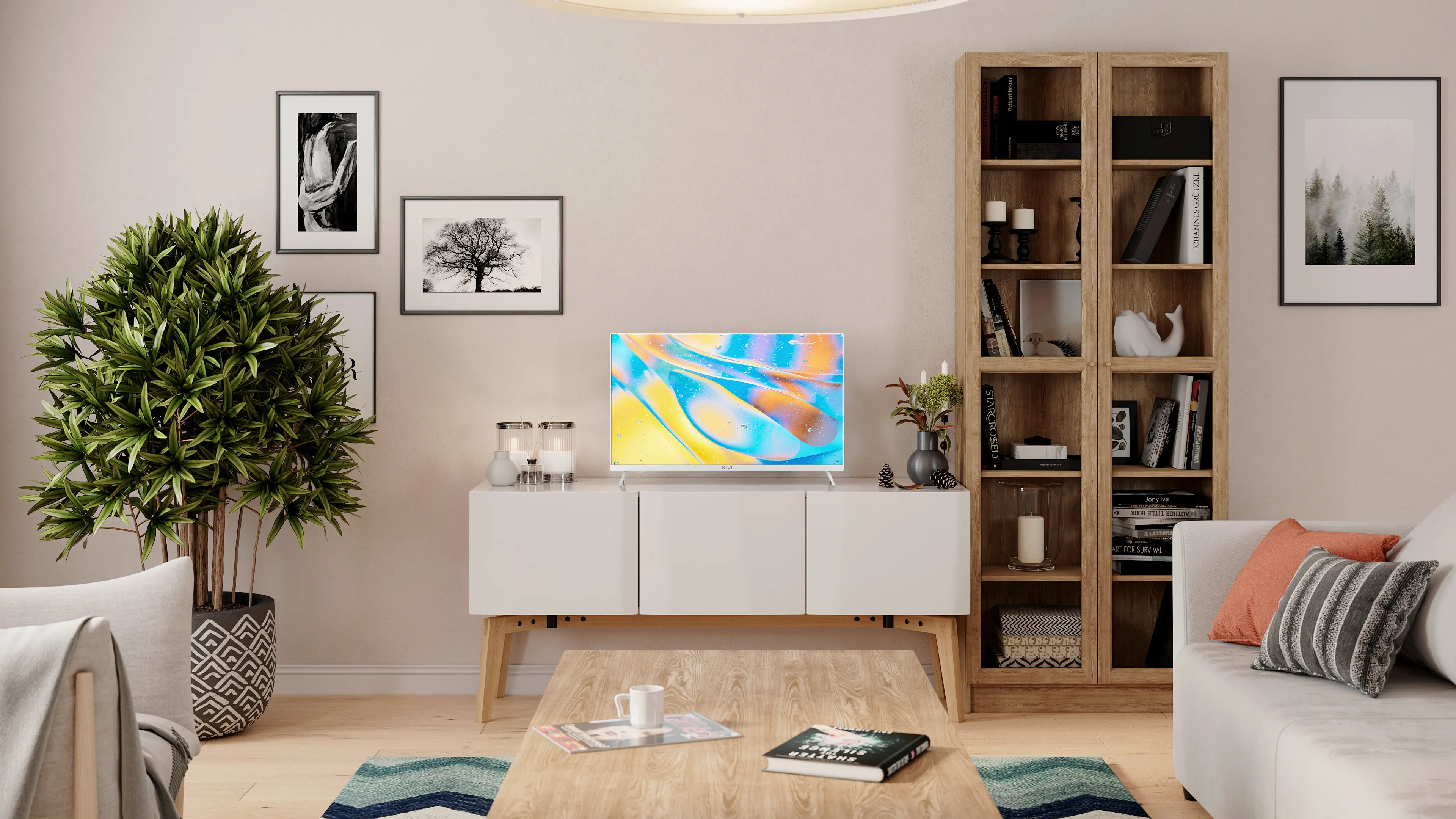 Telewizor KIVI 32H760QW 32" LED HD Ready Android TV DVB-T2