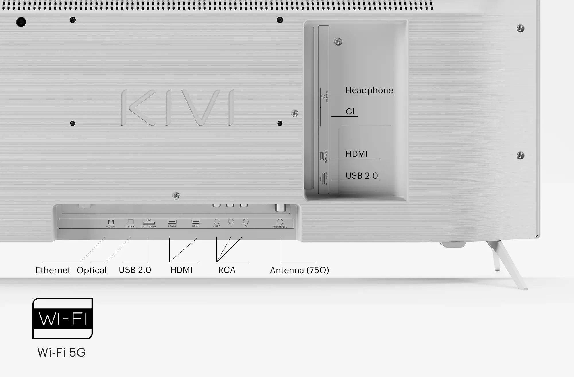 Telewizor KIVI 32H760QW 32" LED HD Ready Android TV DVB-T2