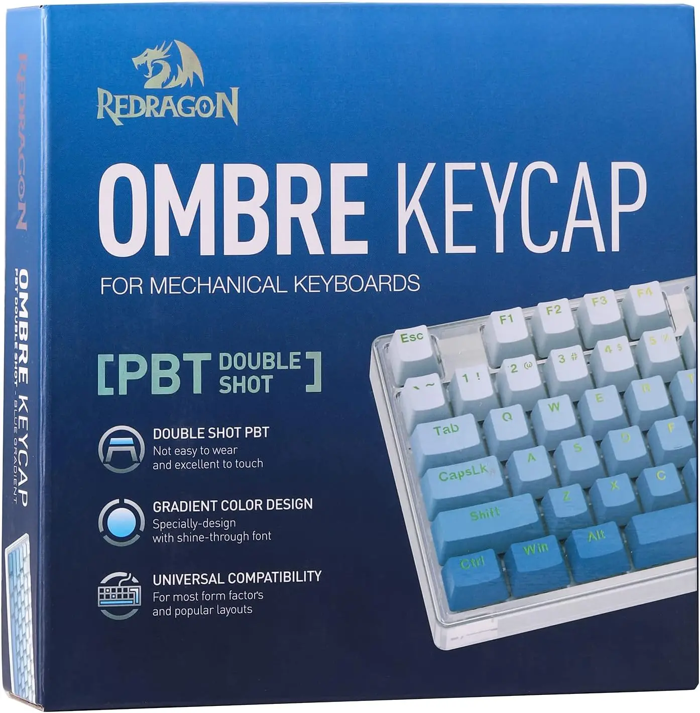 Redragon A134 Gradient Color Ombre Blue 104szt. Niebieski