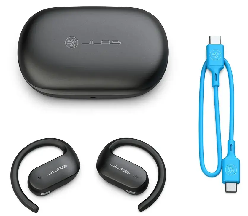 Słuchawki bezprzewodowe JLab JBuds Open Sport Dokanałowe Bluetooth 5.1 Czarny