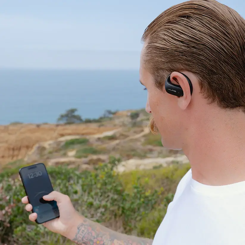 Słuchawki bezprzewodowe JLab JBuds Open Sport Dokanałowe Bluetooth 5.1 Czarny