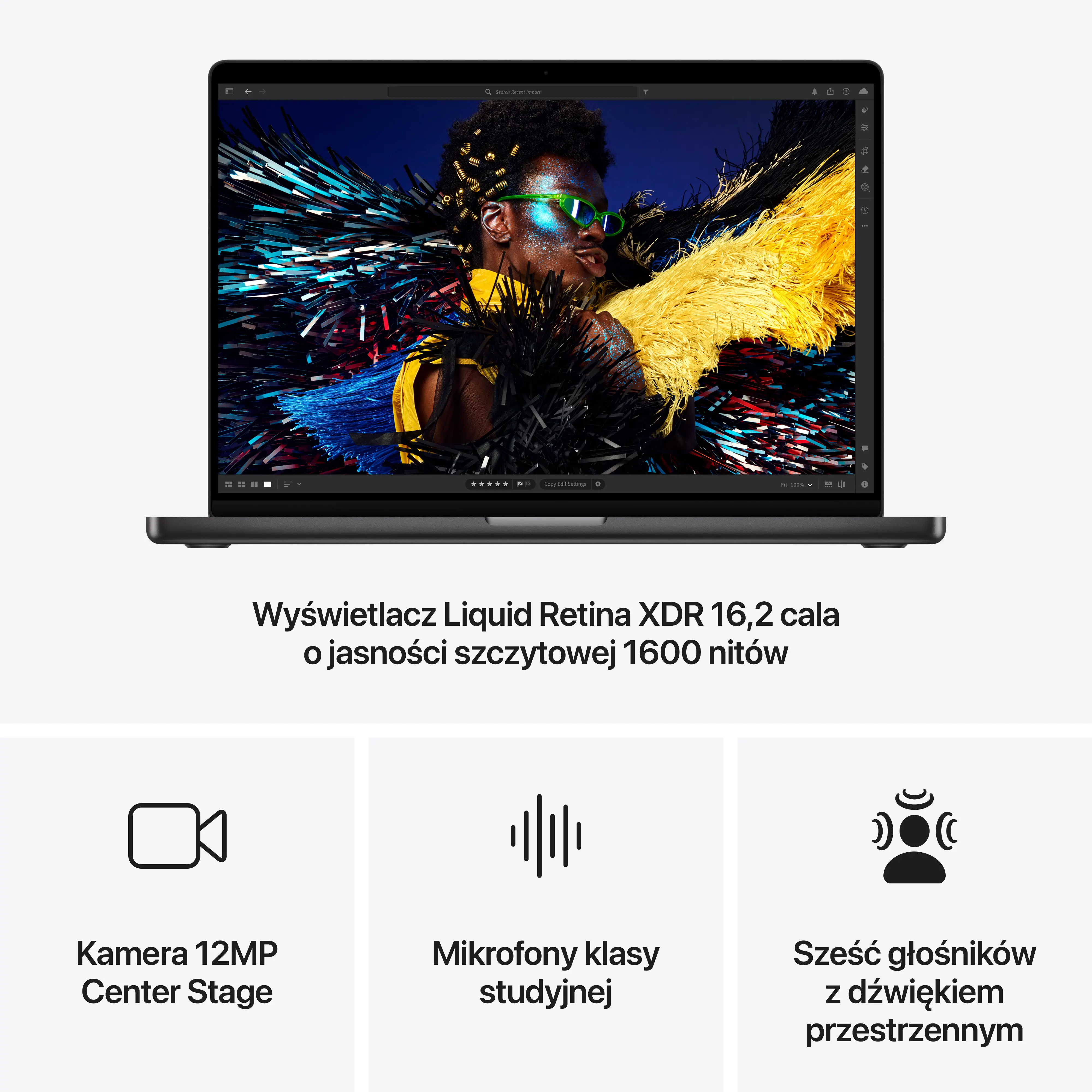 Apple MacBook Pro 2024 16,2" M4 Max 48GB RAM 1TB Dysk macOS Gwiezdna Czerń
