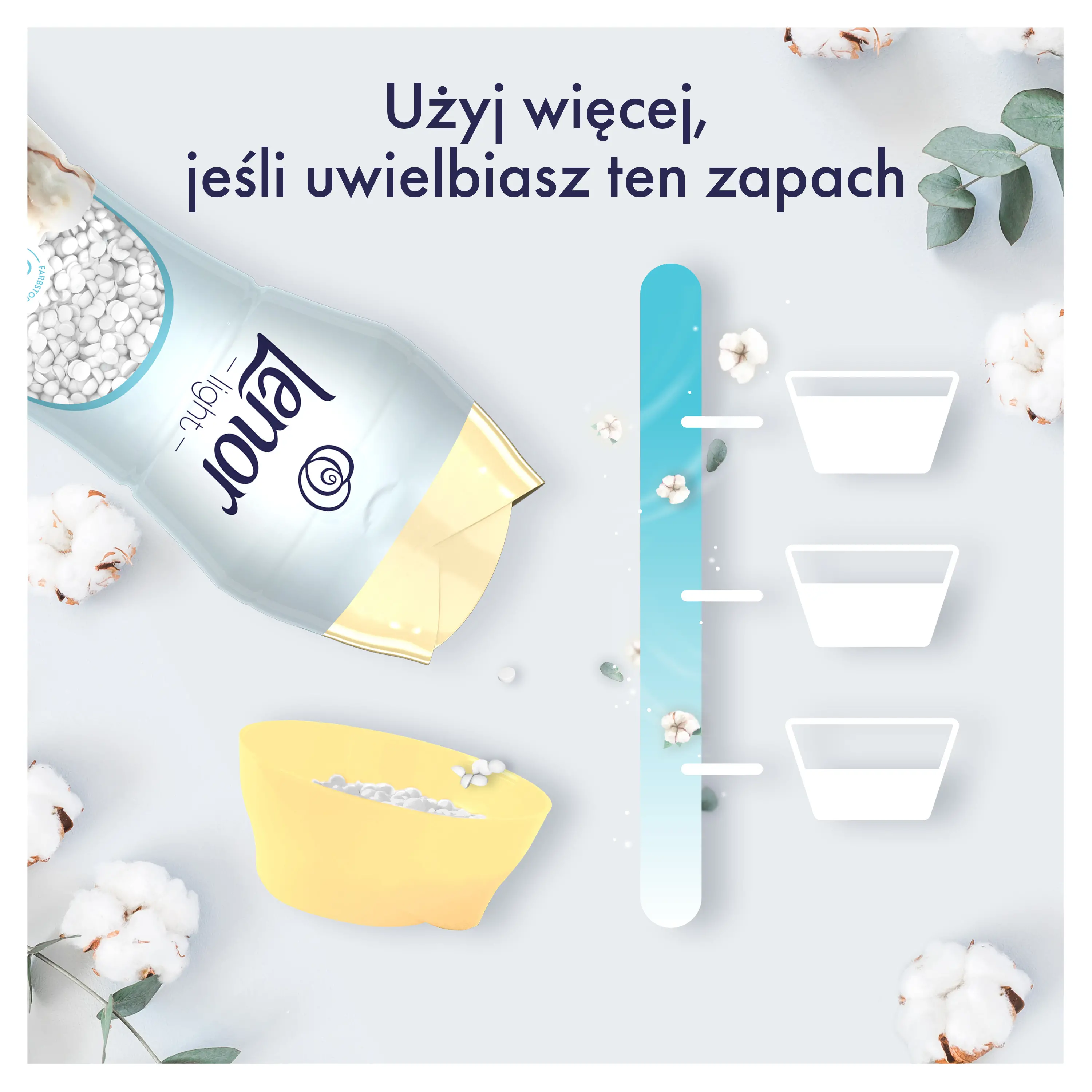 Zapach do pralki Lenor Perełki Sensitive Cotton Fresh 210g