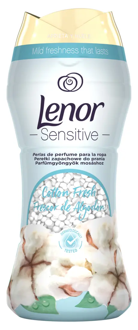 Zapach do pralki Lenor Perełki Sensitive Cotton Fresh 210g
