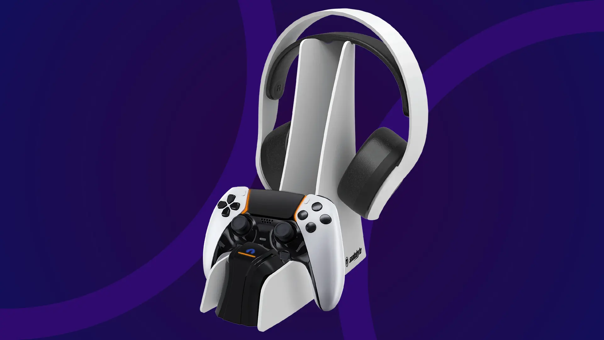 Ładowarka Snakebyte SB920813 Dual Charge 5 + Headset Stand Biały