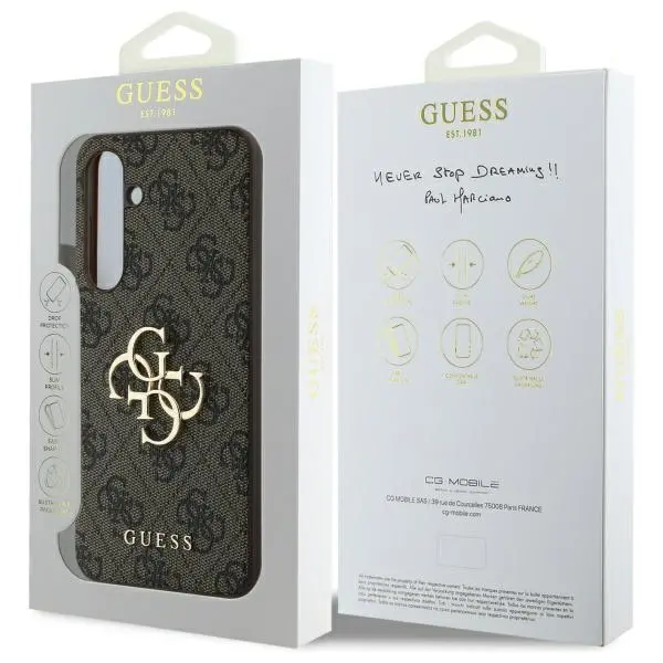 Etui Guess Big Metal Logo do Samsung Galaxy S24 FE Brązowy