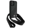 Etui BMW M Edition Carbon Stripe & Strap do iPhone 16 Plus Czarny