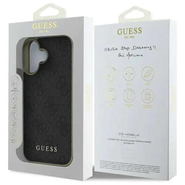 Etui Guess 4G Charms Collection do iPhone 16 Czarny