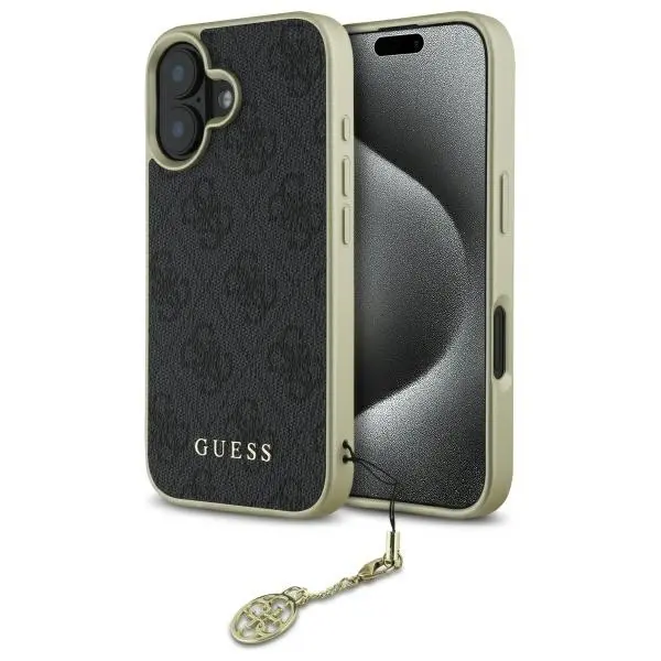Etui Guess 4G Charms Collection do iPhone 16 Czarny