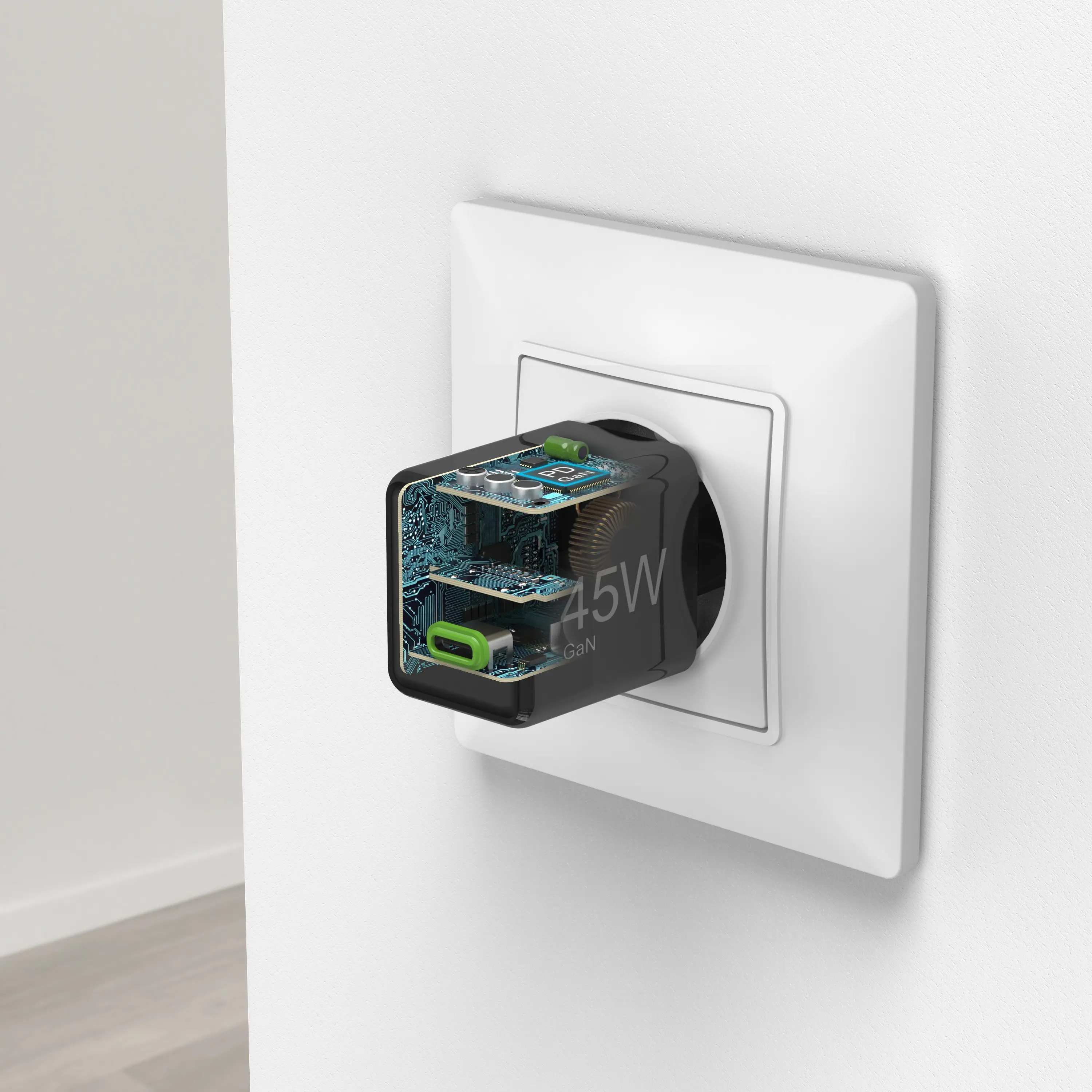 Ładowarka sieciowa Hama GaN PD/QC SuperMINI 45W Czarny