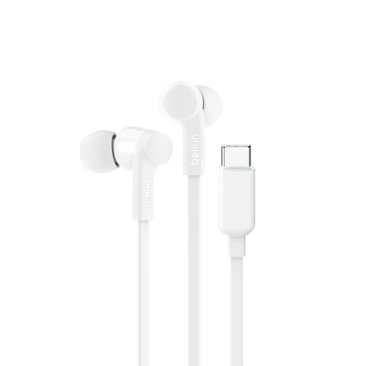 Słuchawki przewodowe Belkin SoundForm na USB-C Dokanałowe Mikrofon Biały