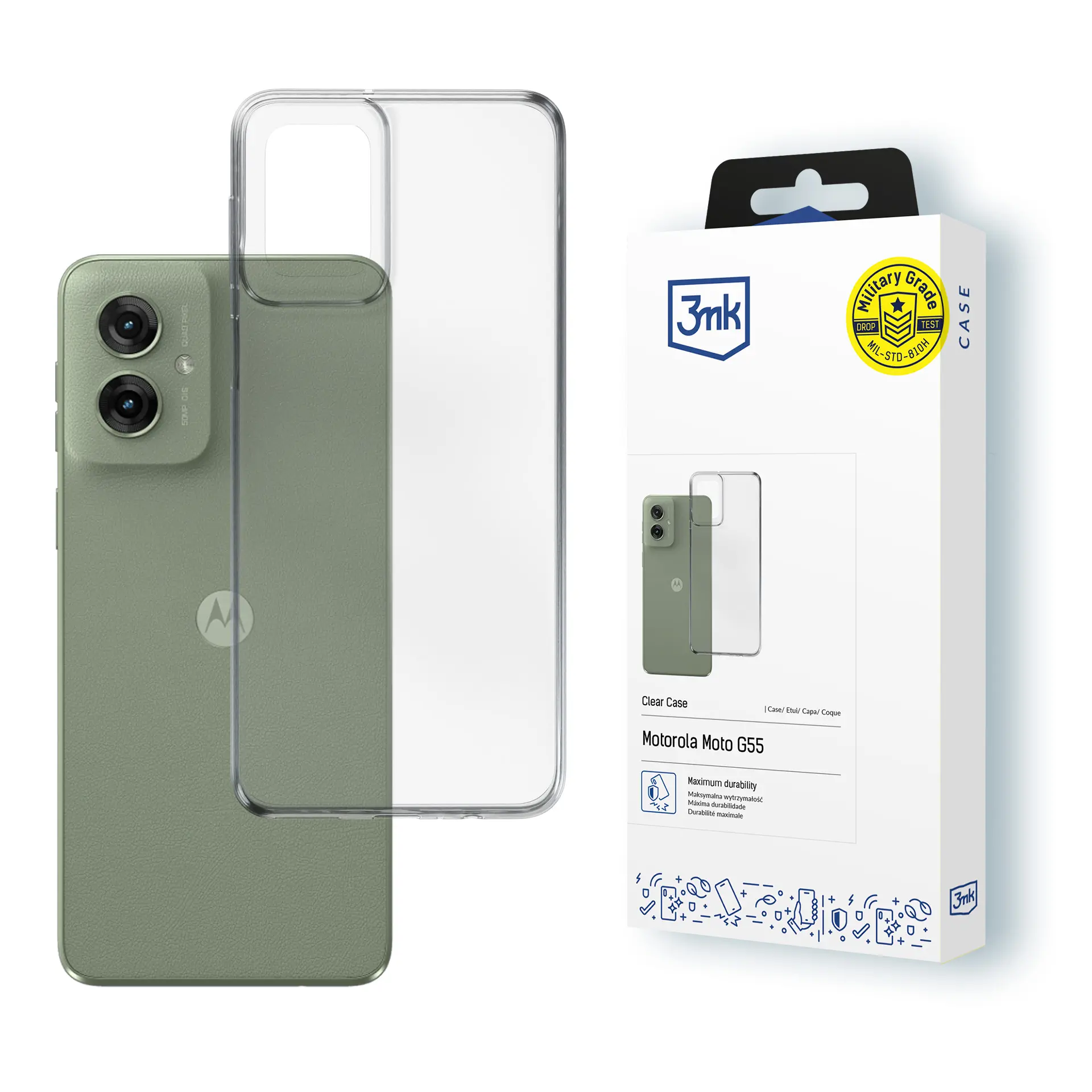 Etui 3mk Clear Case do Motorola Moto G55 5G Przezroczysty