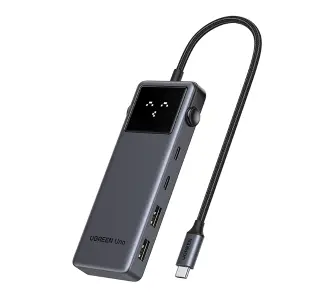 Hub USB UGREEN CM888 6w1 2x USB HDMI 4K 2x USB-C 3.2 PD Szary