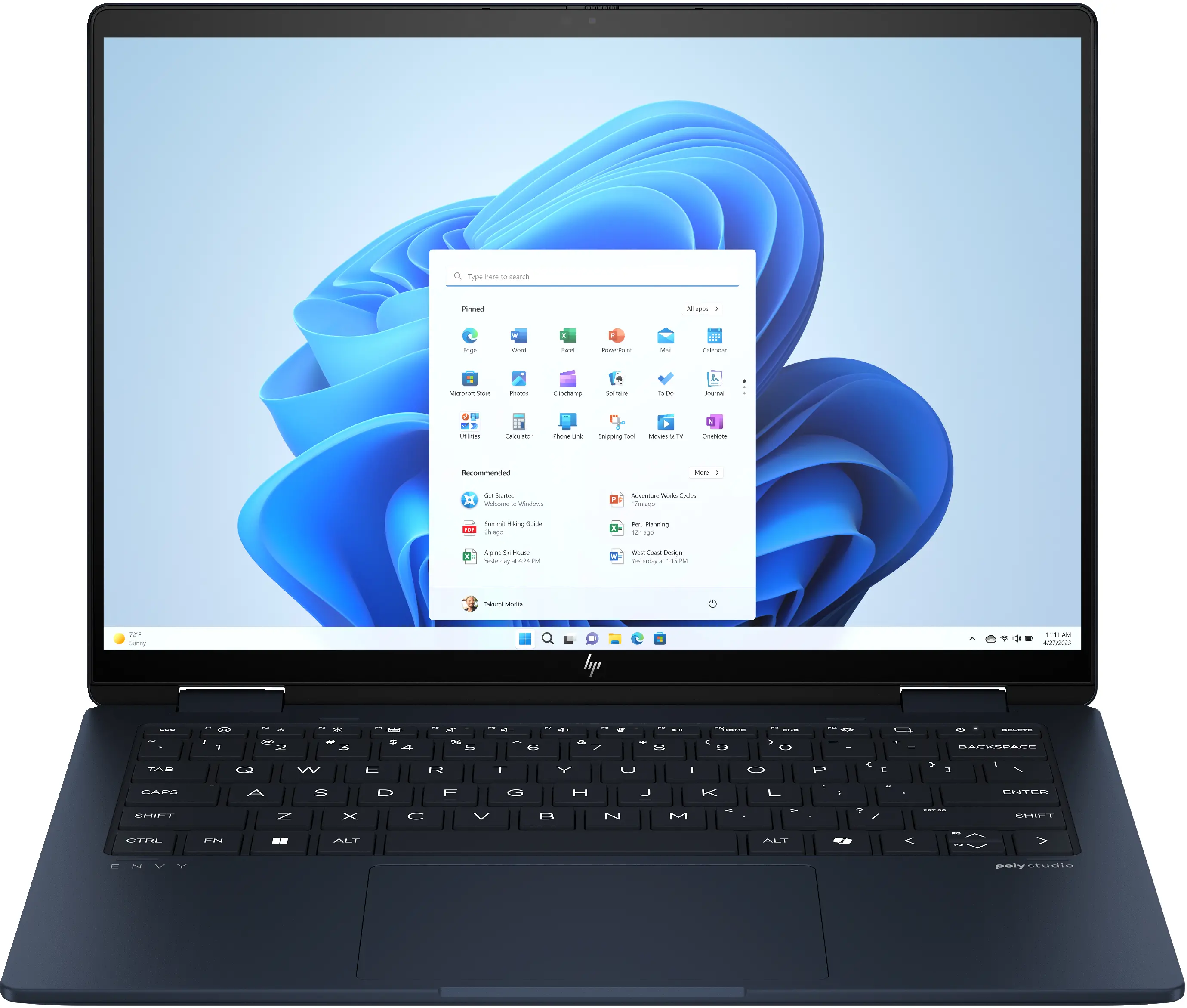 Laptop 2w1 HP Envy x360 14-fc0044nw OLED 14" Ultra 7 155U 32GB RAM 1TB Dysk SSD Win11 Niebieski