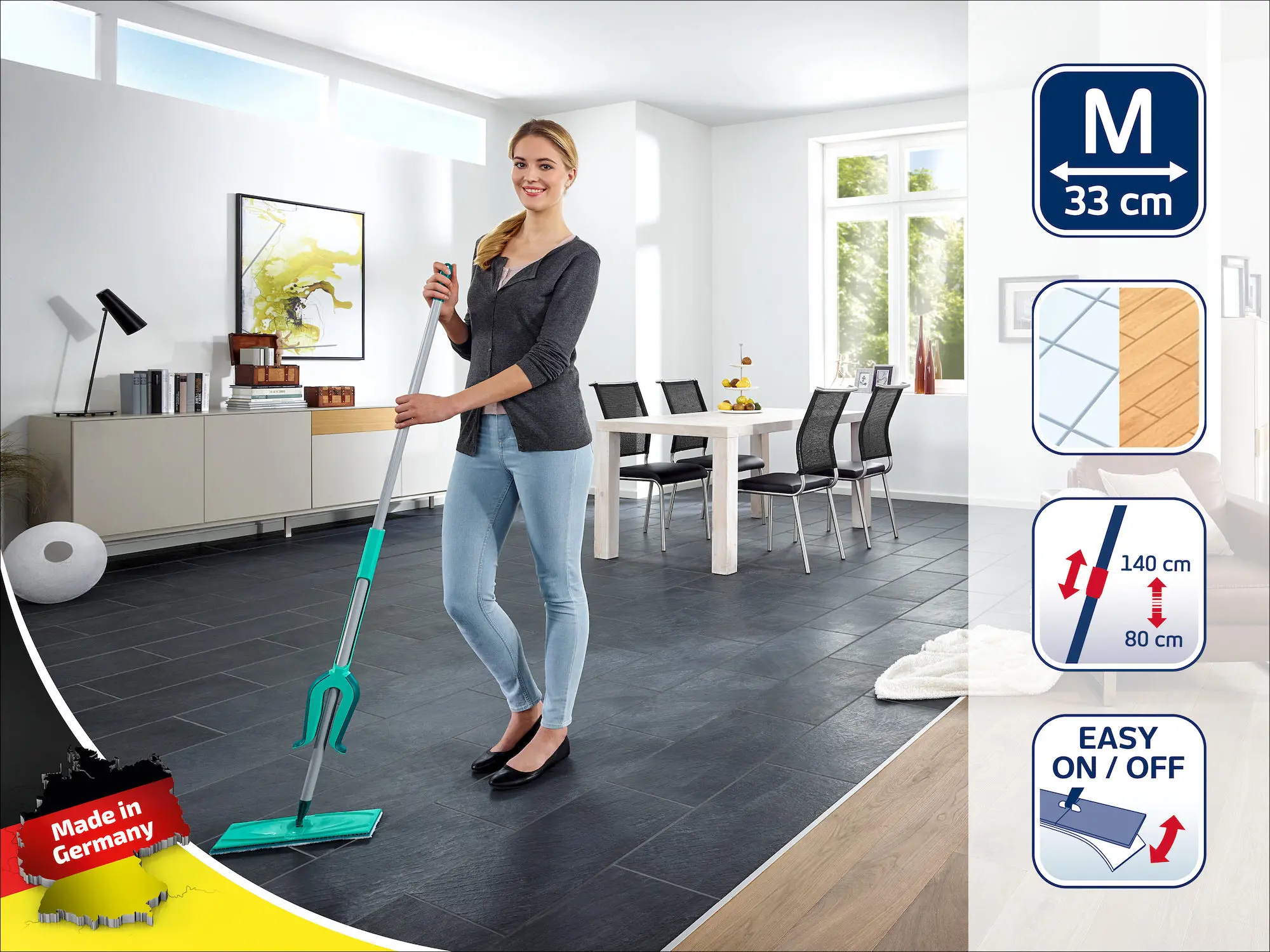 Mop płaski Leifheit Picobello M 57029