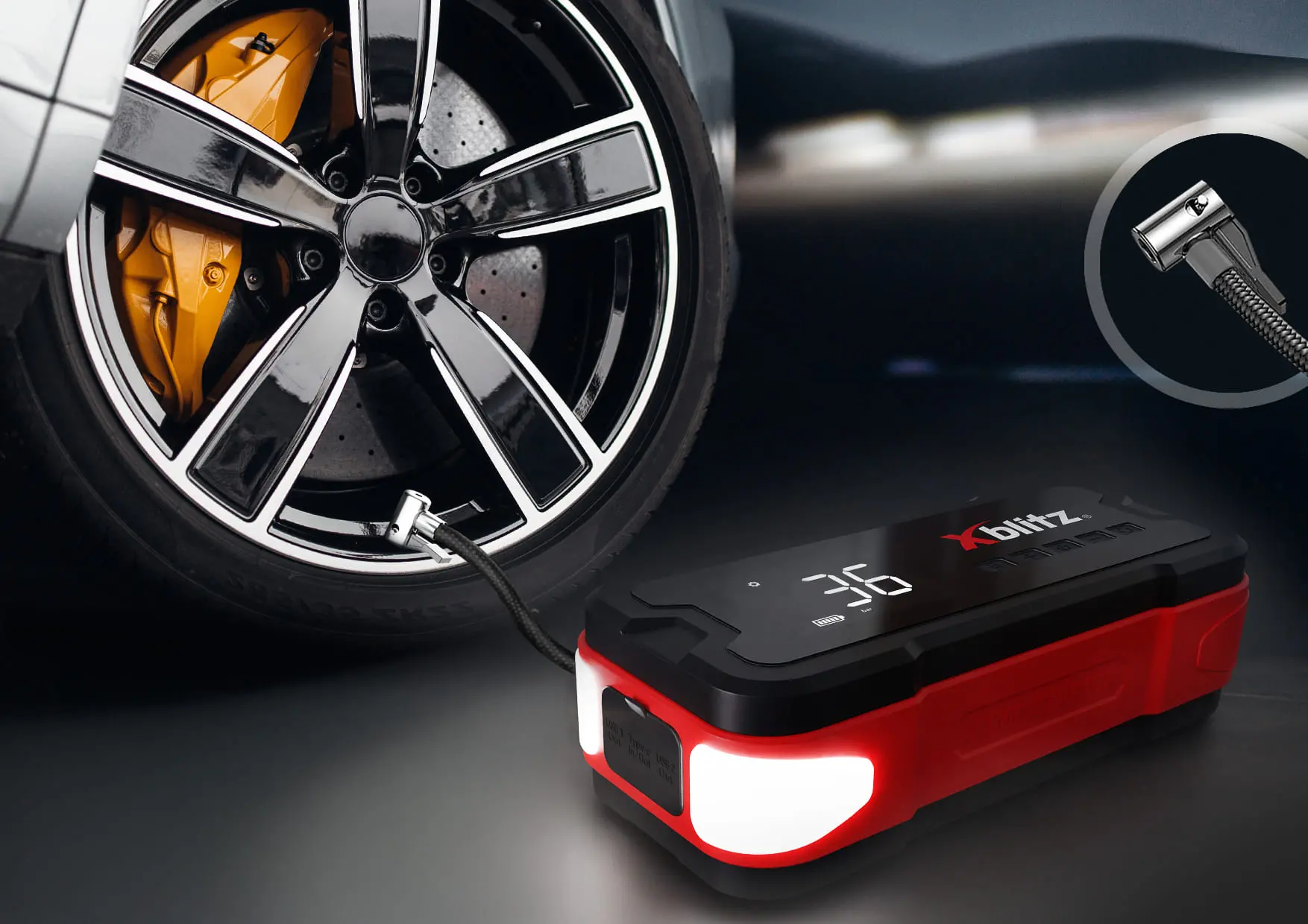 Powerbank Xblitz Energyboost Pro 20000mAh 18W Jump Starter Kompresor Latarka