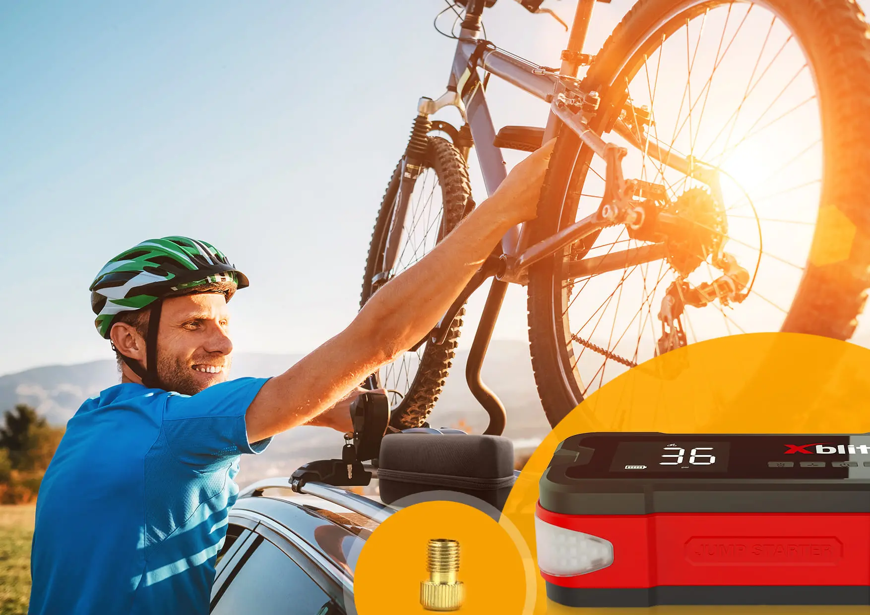 Powerbank Xblitz Energyboost Pro 20000mAh 18W Jump Starter Kompresor Latarka
