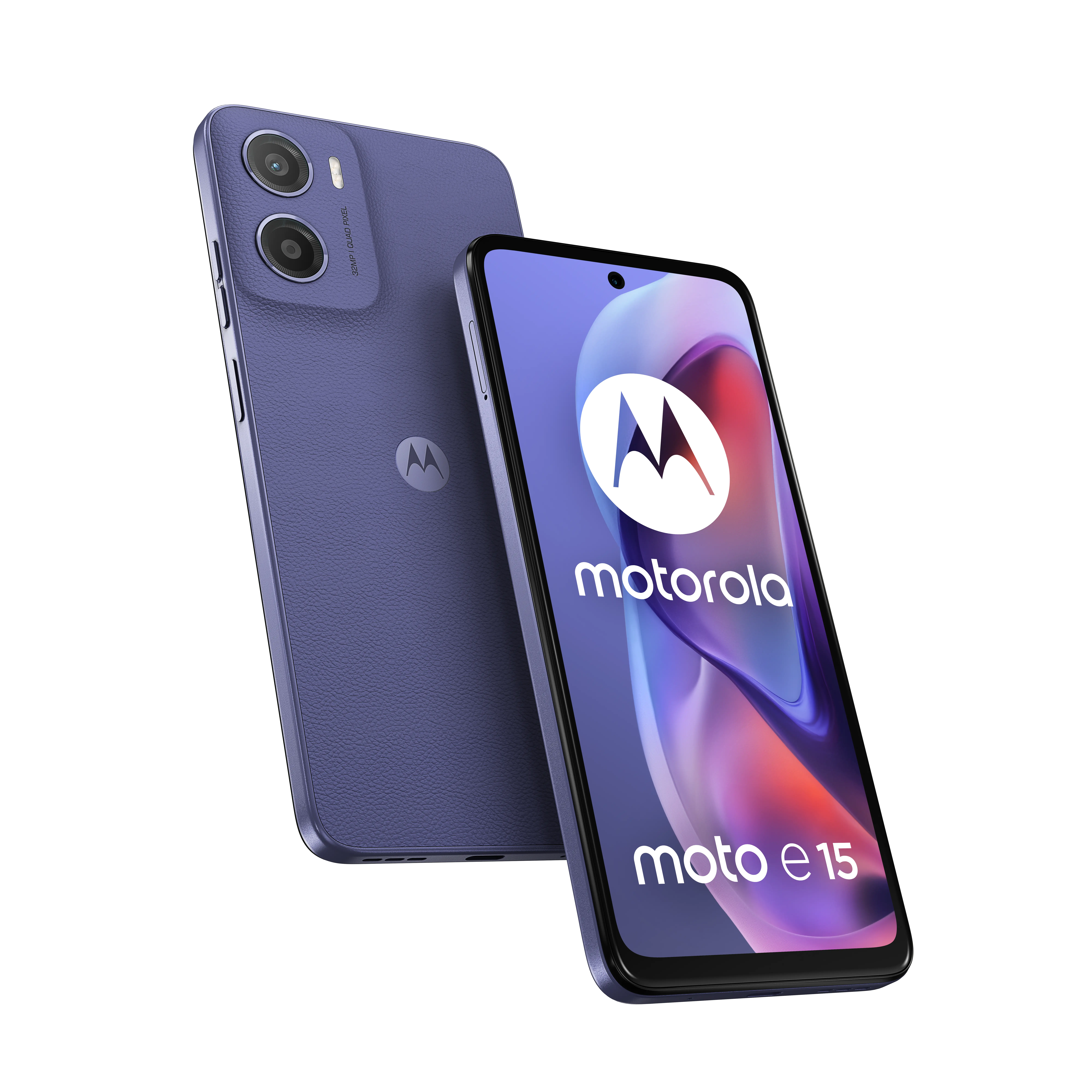 Smartfon Motorola moto e15 2/64GB 6,67" 90Hz 32Mpix Lawendowy