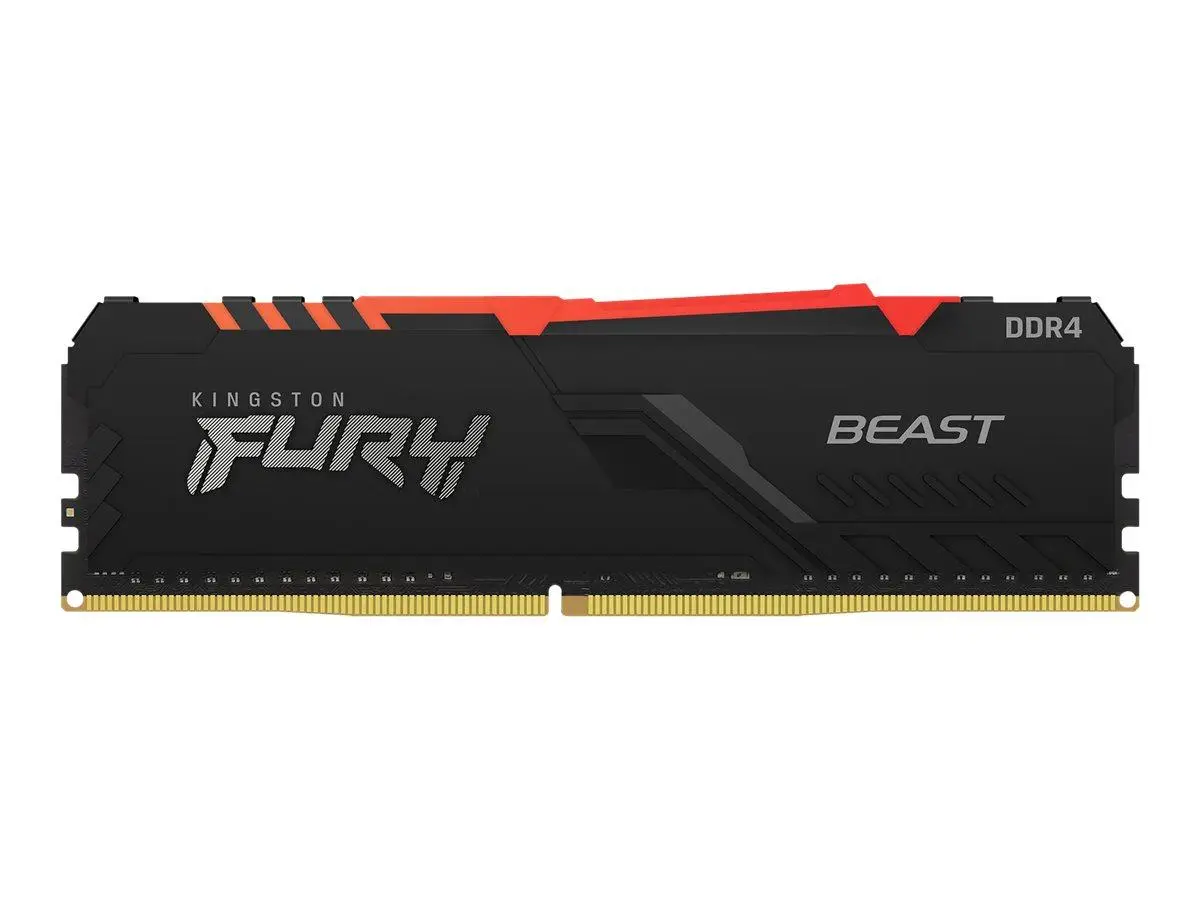 Pamięć RAM Kingston FURY Beast RGB DDR4 64GB (4 x 16GB) 3200 CL16 Czarny