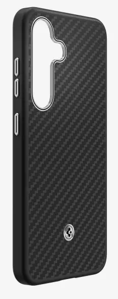 Etui Samsung Enzo Aramid Case do Galaxy S25 Plus Czarno-srebrny