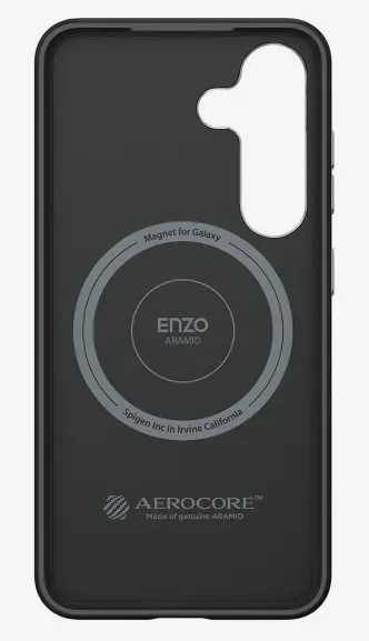 Etui Samsung Enzo Aramid Case do Galaxy S25 Plus Czarno-srebrny