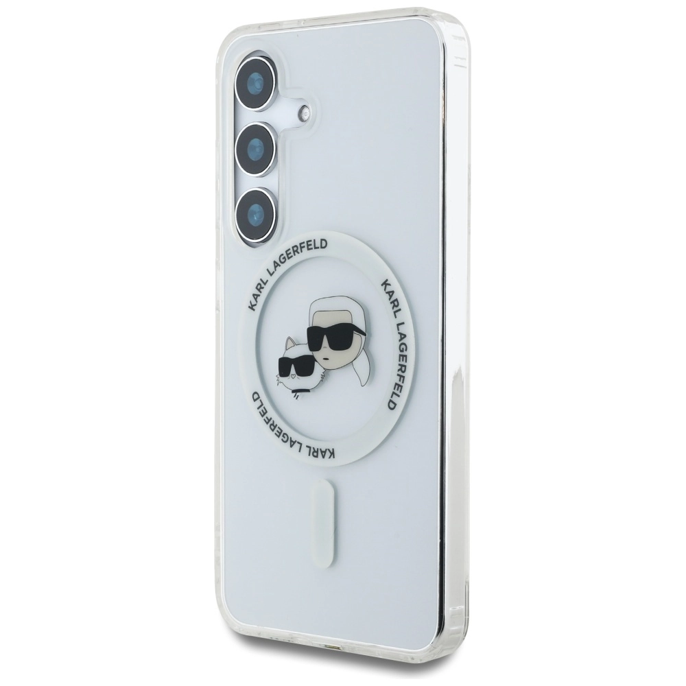 Etui Karl Lagerfeld Printed Logo MagSafe do Galaxy S25 Plus Biały