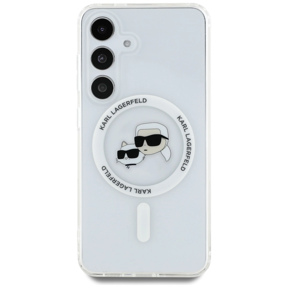 Etui Karl Lagerfeld Printed Logo MagSafe do Galaxy S25 Plus Biały