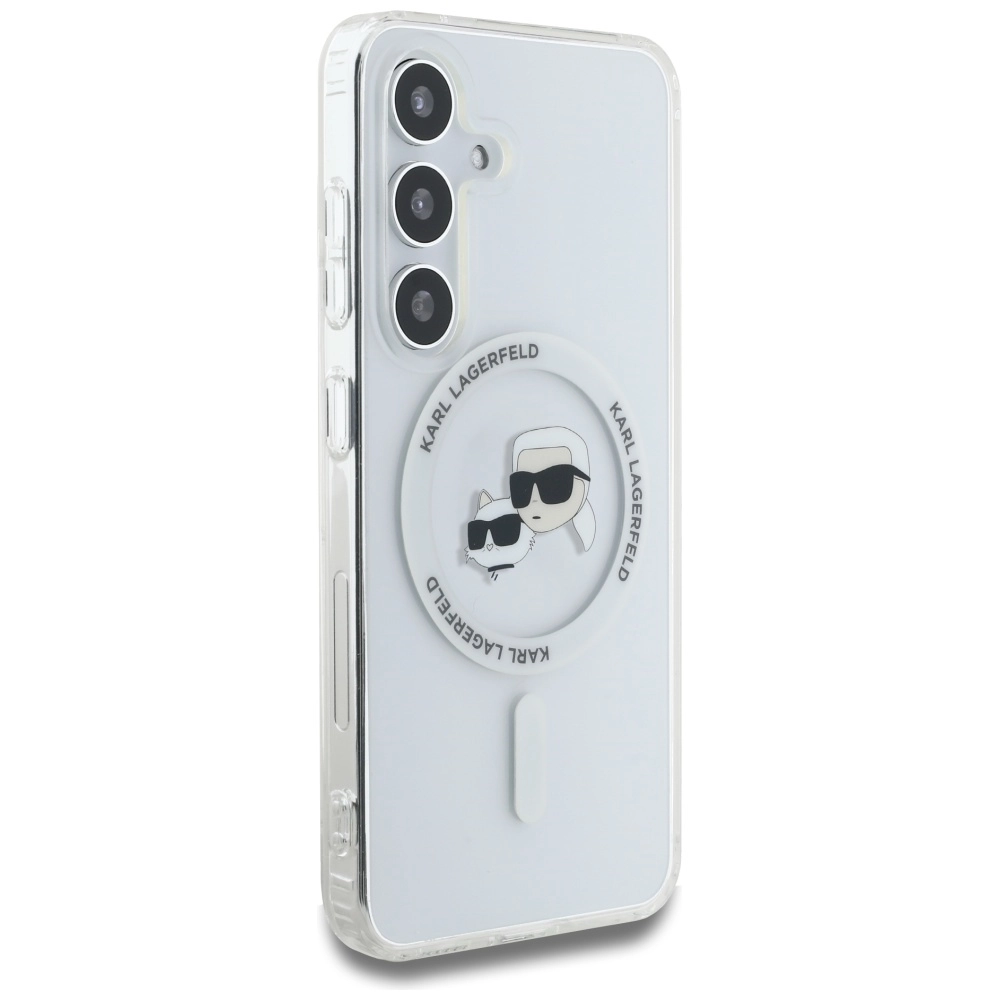 Etui Karl Lagerfeld Printed Logo MagSafe do Galaxy S25 Plus Biały