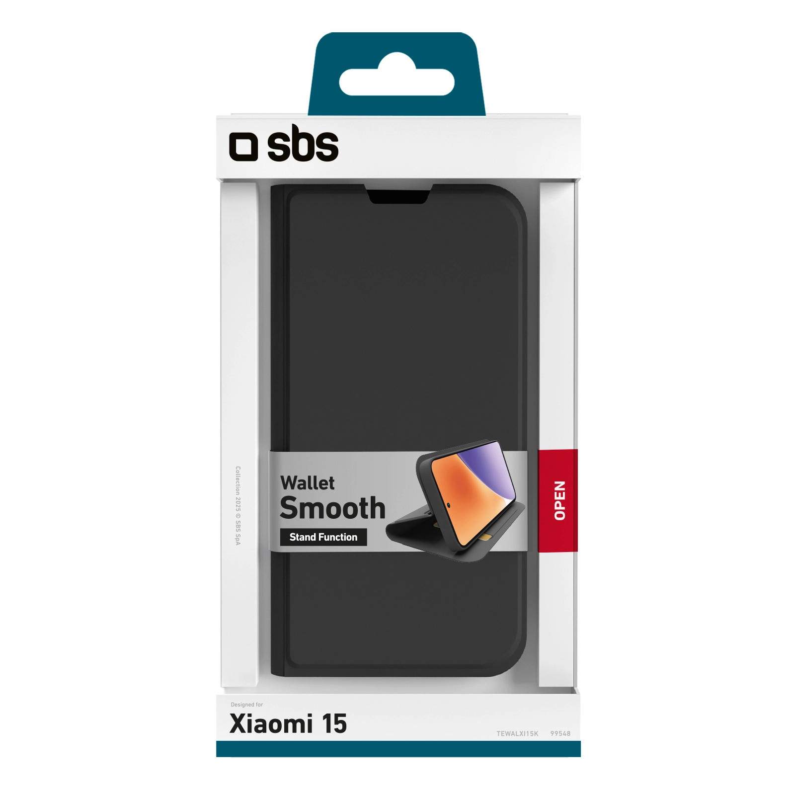 Etui SBS Smooth Wallet do Xiaomi 15 Czarny