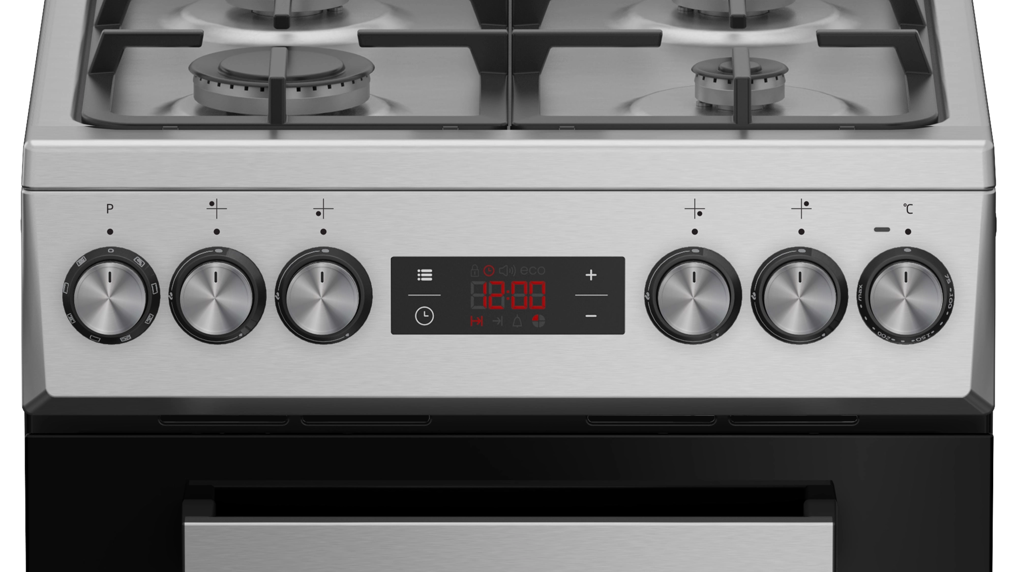 Kuchnia gazowo-elektryczna Beko FSMT52336DXDT Termoobieg Rożen